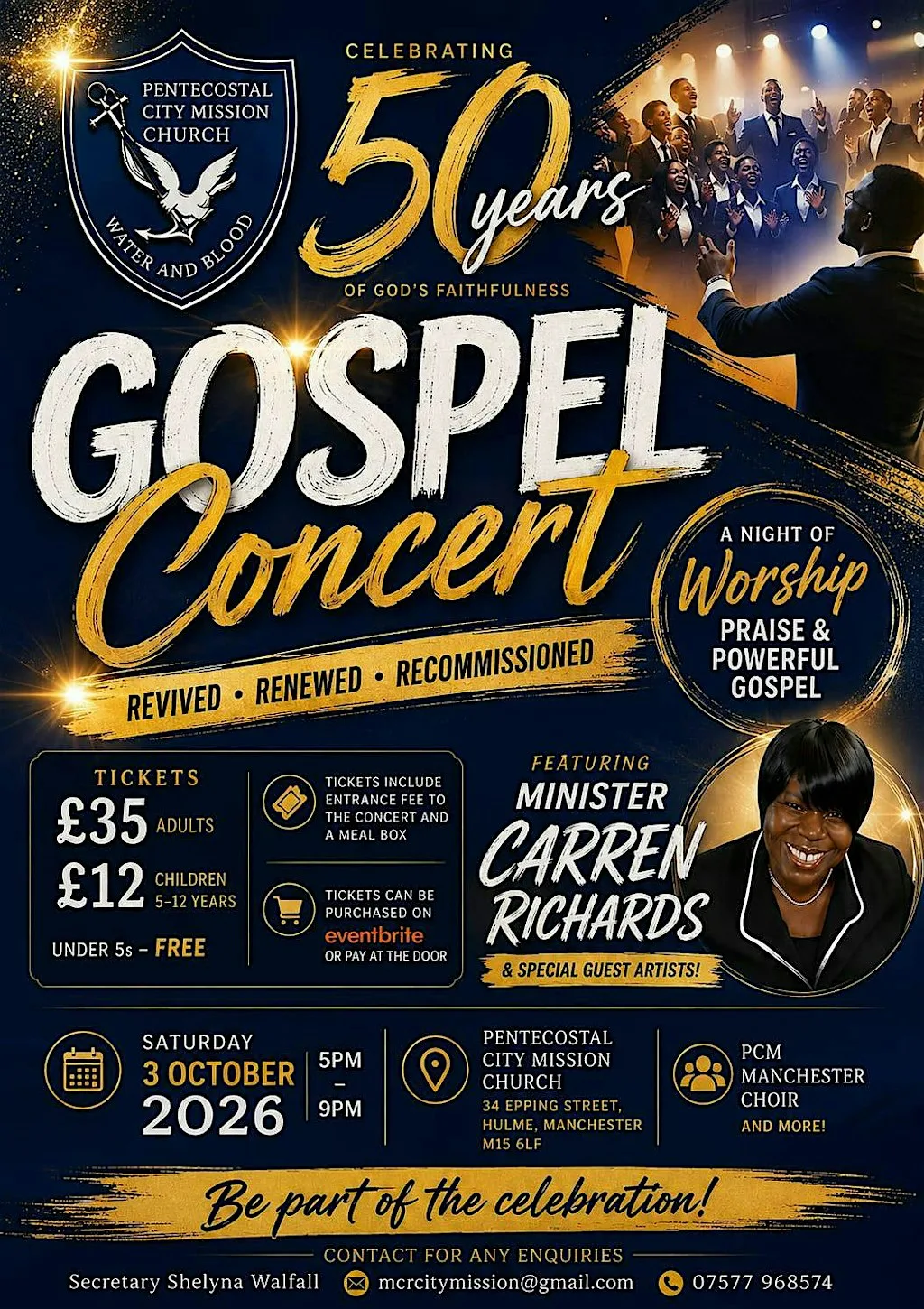 Manchester Pentecostal City Mission Church 50th Anniversary
