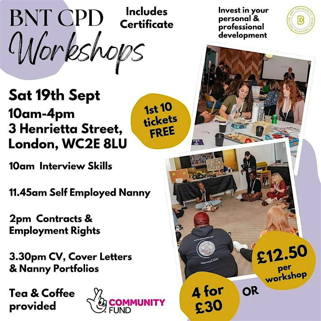 BNT CPD Workshops- September at 3 Henrietta St