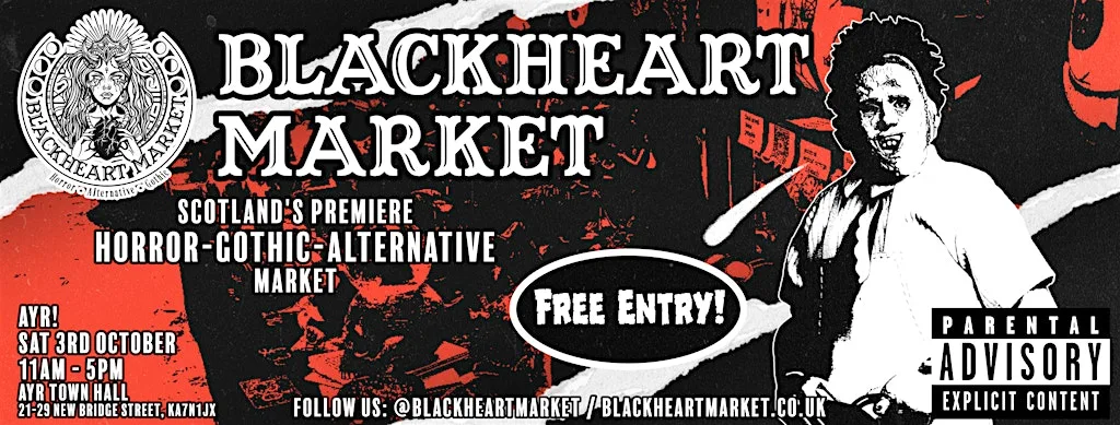 Blackheart Market Ayr | Gothic Market & Horror Event at Ayr Town Hall