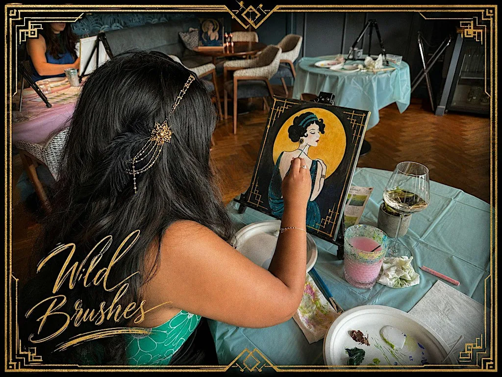 Painting workshop Great Gatsby in Cardiff!