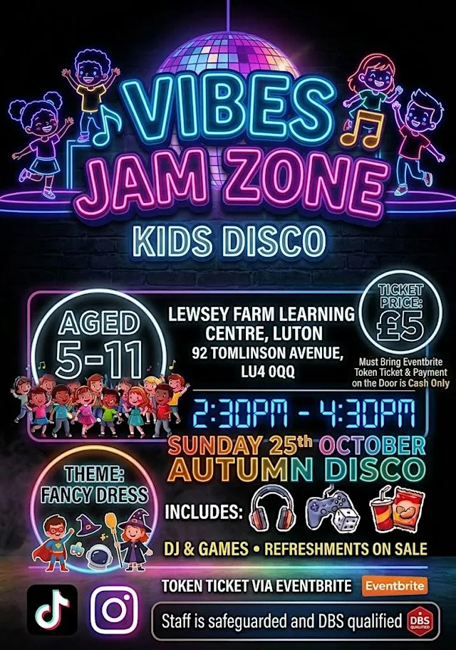 5 to 11 Years Old Disco (Fancy Dress) £5