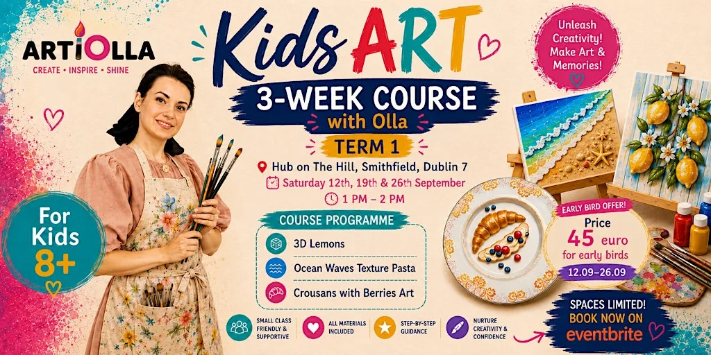 Kids ART (8+) | 3-Week Creative Course with Olla at Hub on the Hill