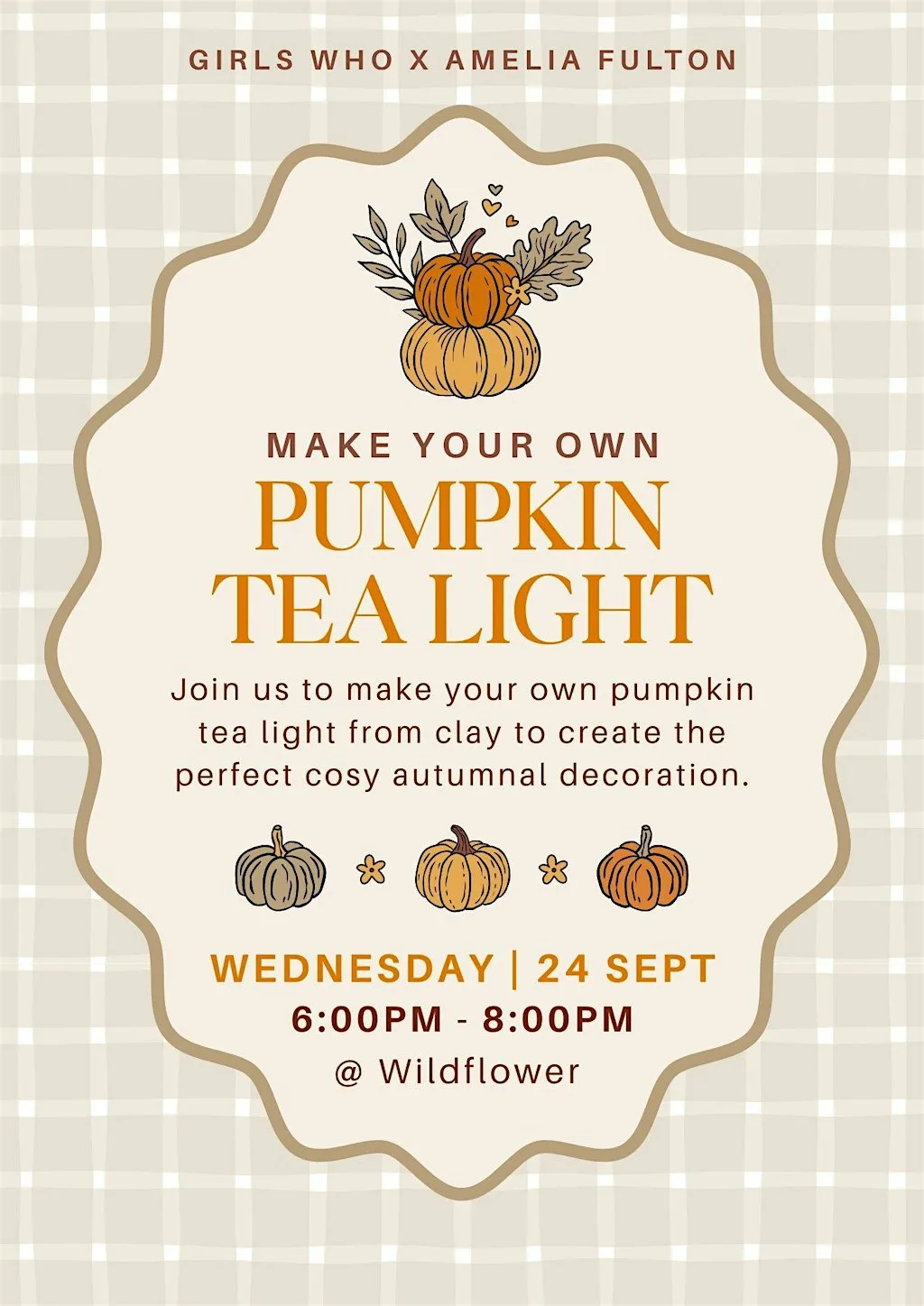 Pumpkin Tea Light Workshop
