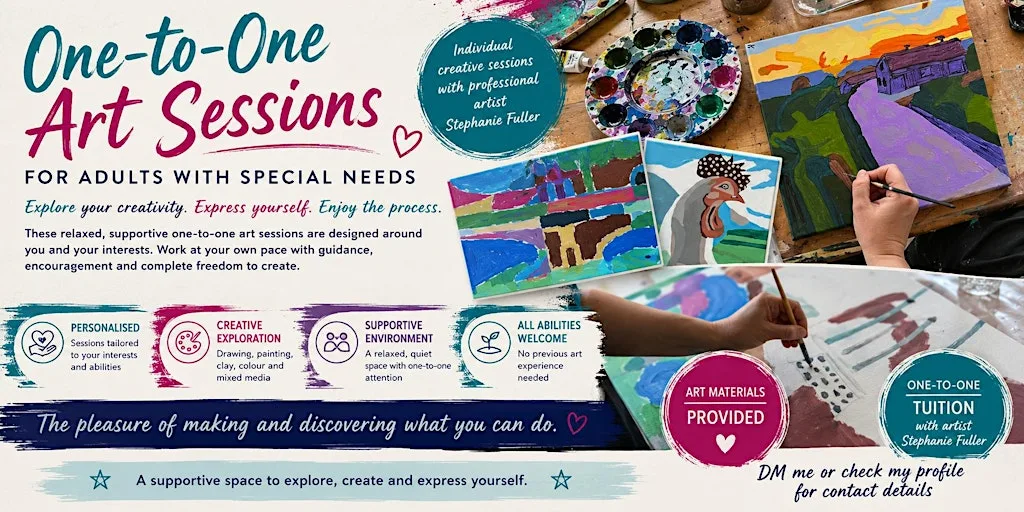 One-to-One Art Sessions for Adults with Special Needs at Stephanie Fuller Gallery