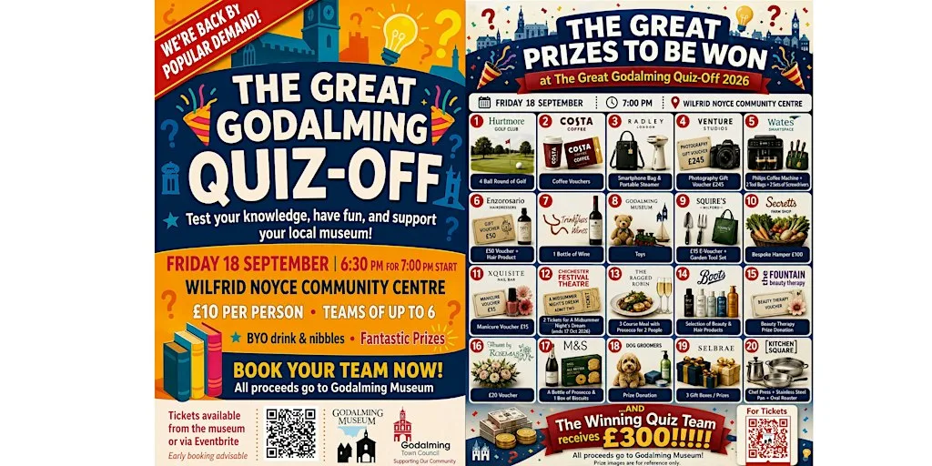 The Great Godalming Quiz-Off – Charity Quiz Night at Wilfrid Noyce Community Centre
