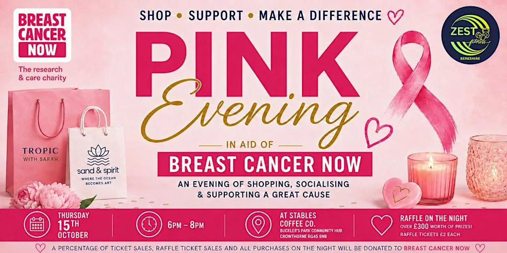 Pink Evening in aid of Breast Cancer Now at Stables Coffee Co.
