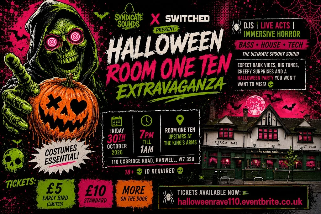 RoomOneTenHalloweenRave at Room One Ten At The Kings Arms