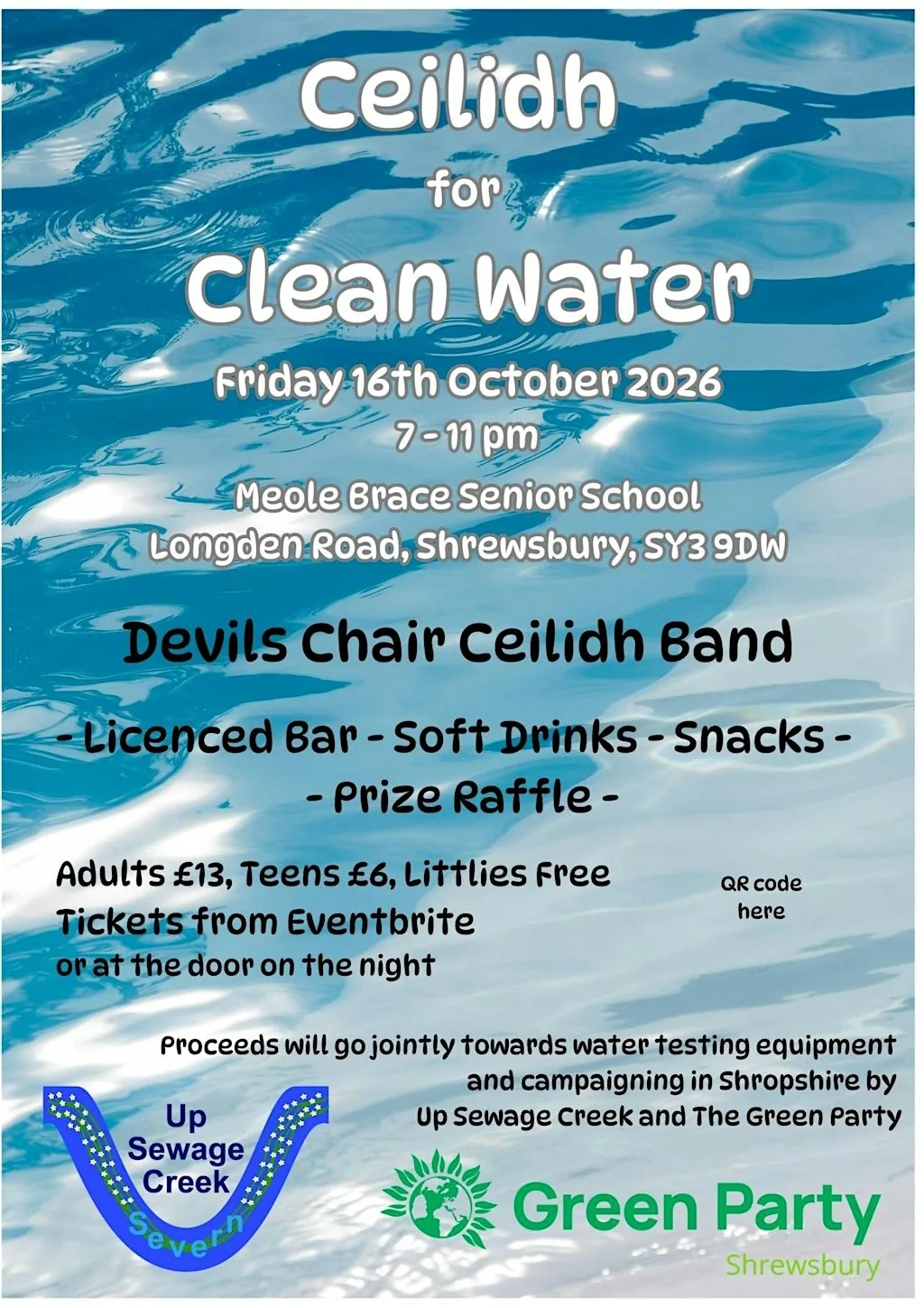 Ceilidh for Clean Water at Meole Brace Senior School