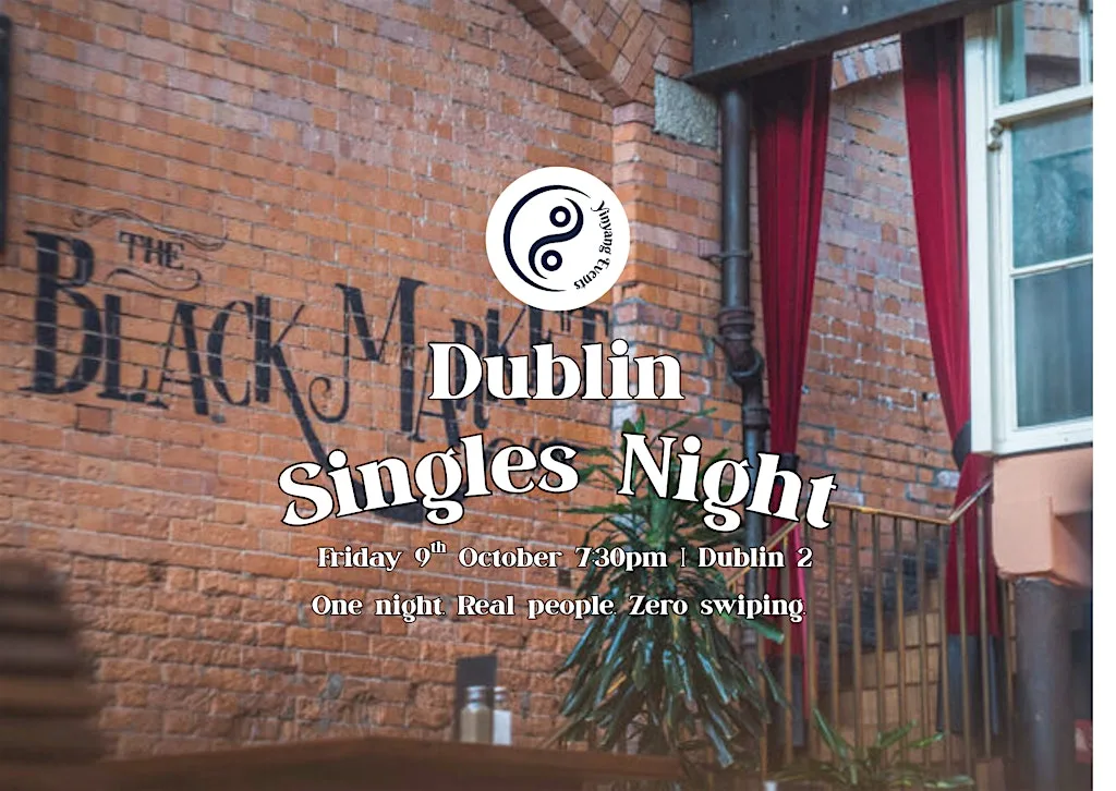 Dublin Singles Night | Cocktail on Arrival | Dublin 2 at The Market Bar Restaurant