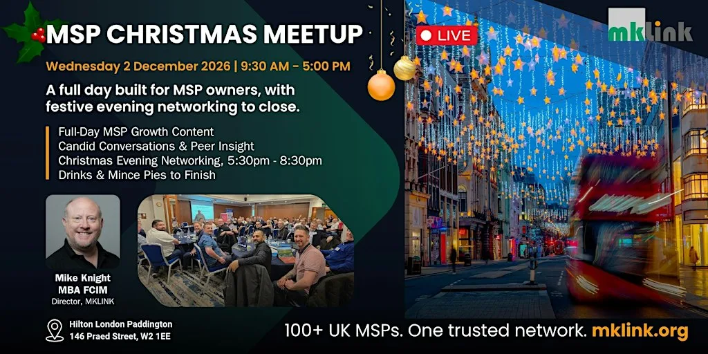 MSP Christmas MeetUp: London - Growth, Connections & Christmas Drinks at Hilton London Paddington