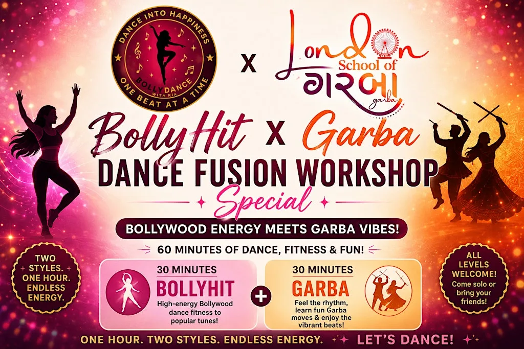 BollyHit X Garba: The Ultimate Dance Fusion Class (North Greenwich)