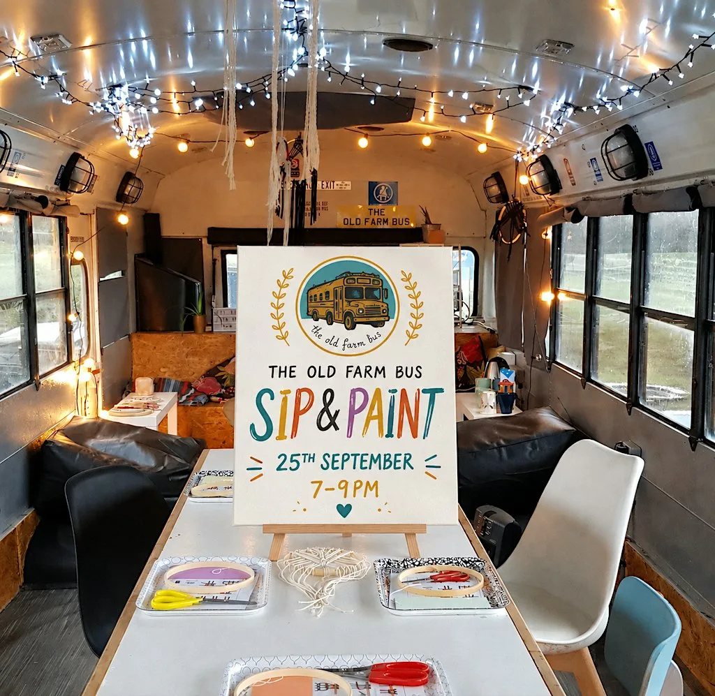 I Can't Paint Sip & Paint at The Old Farm Bus