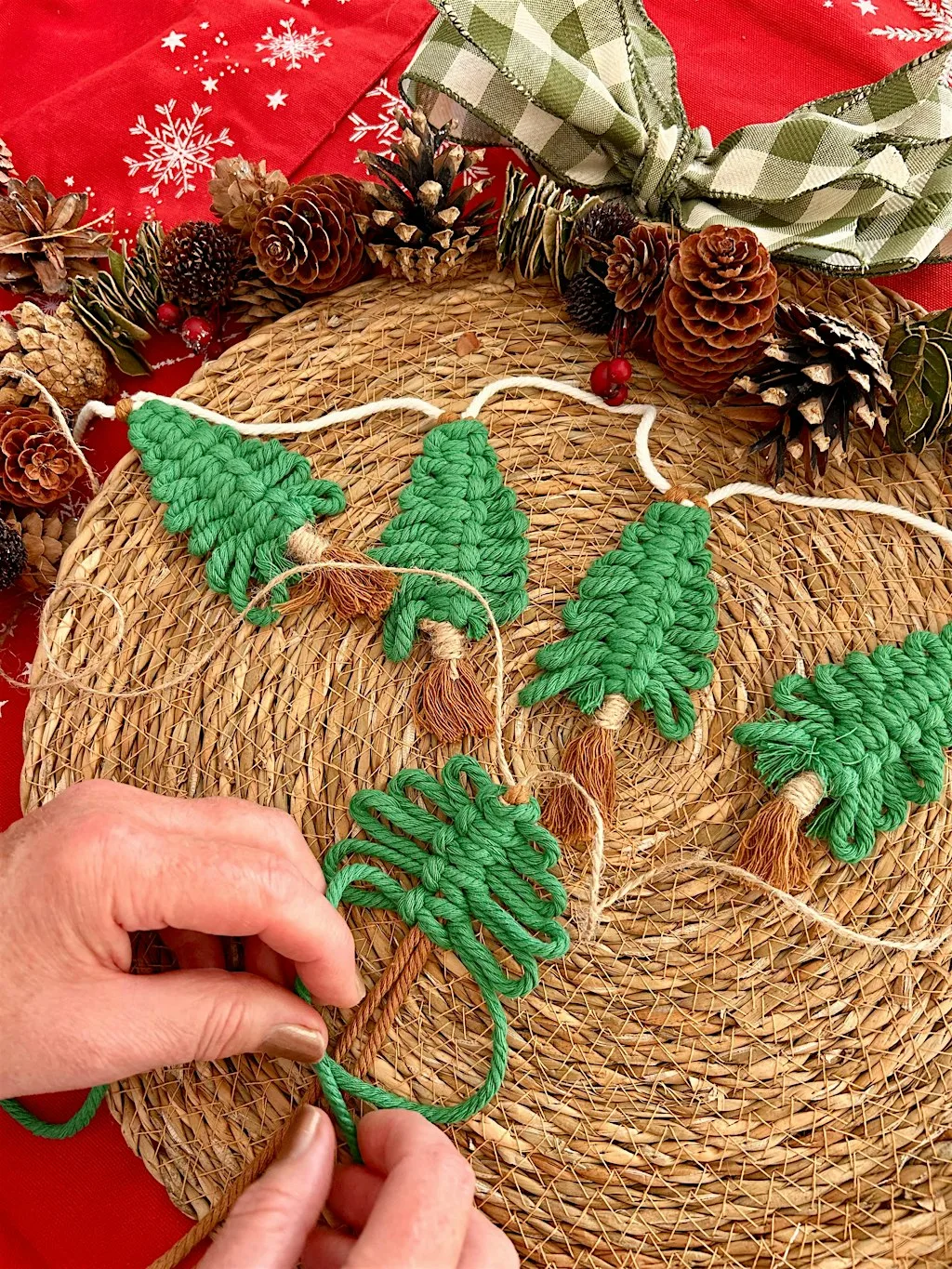 Mindful Craft Workshop: Macrame Christmas Tree Garland at Bury Court