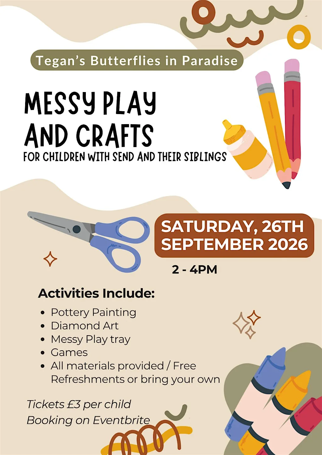 Messy Play and Crafts for children with SEND at St Philips Church Hall