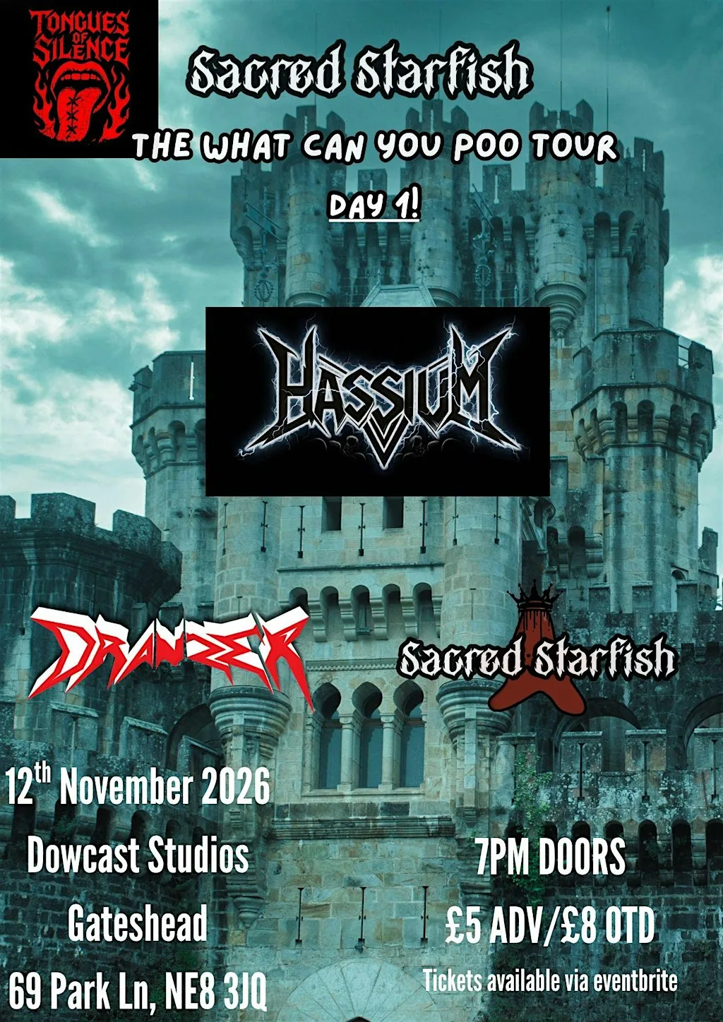 Sacred Starfish: The Starfish Skidmark Tour Day #1 - Gateshead