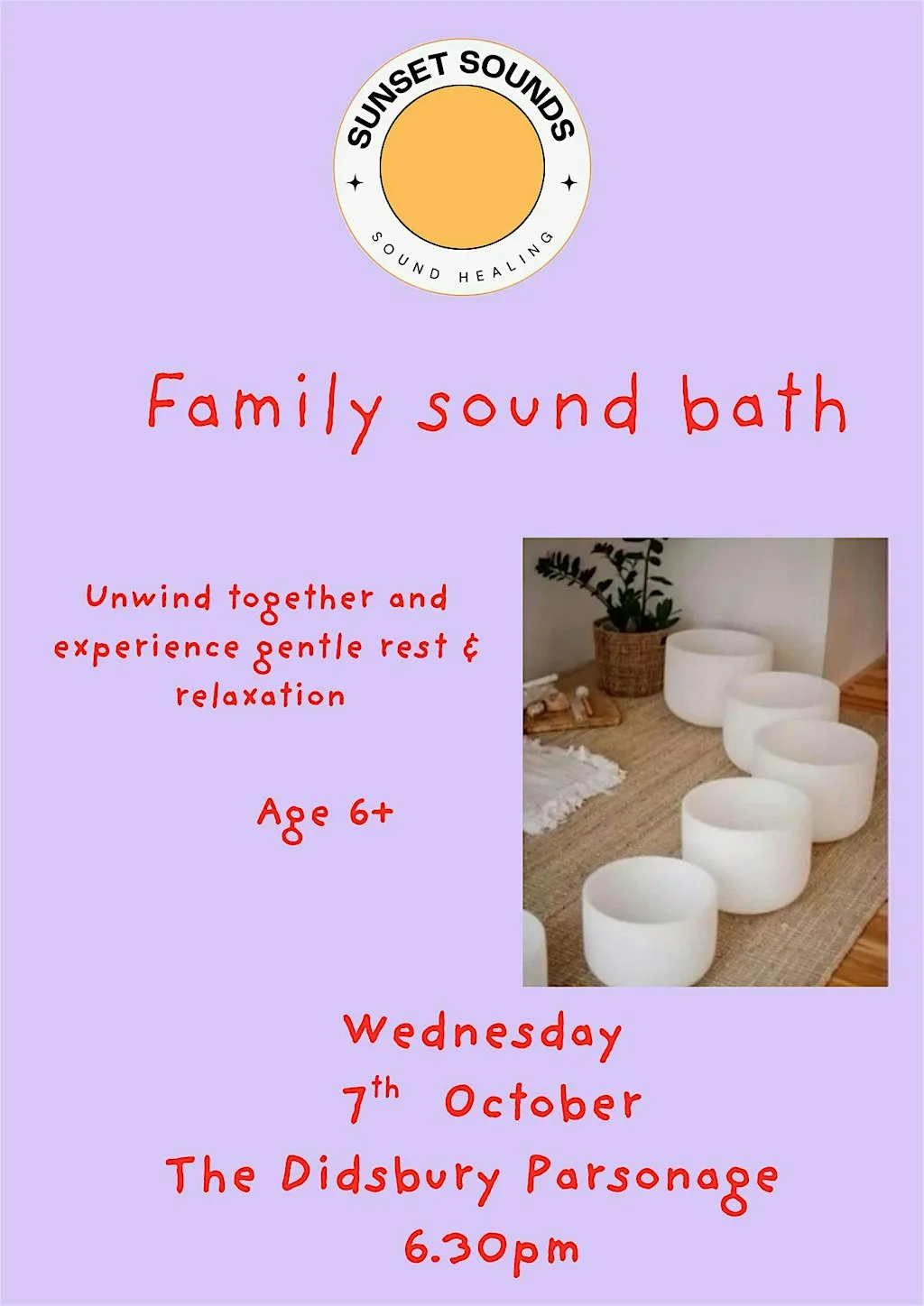 Family sound bath: relax and let go