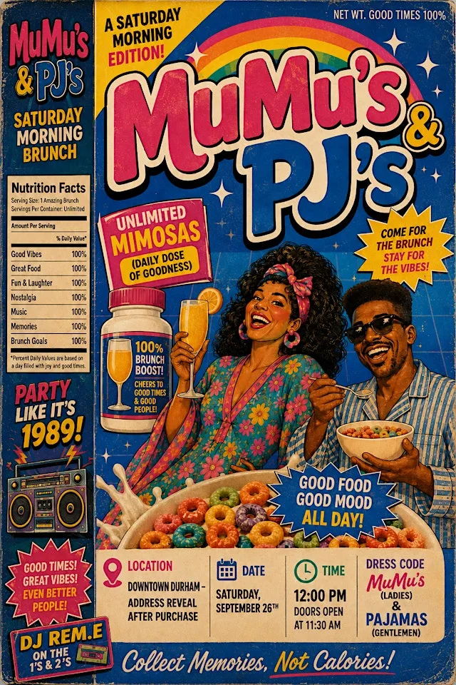 MuMu's & PJ's: Saturday Morning Brunch - Hosted by Sipping with Sun