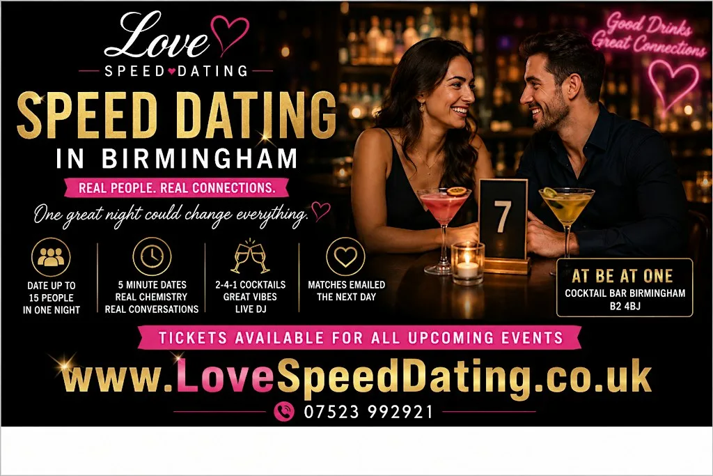 Birmingham Speed Dating Singles Night ages 21 to 39