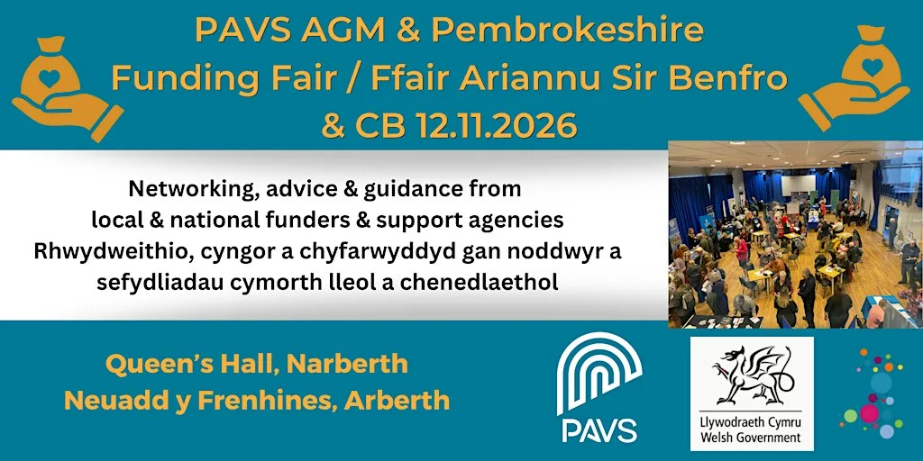 Pembrokeshire Funding Fair & PAVS AGM / Ffair Ariannu Sir Benfro & CCB 2026