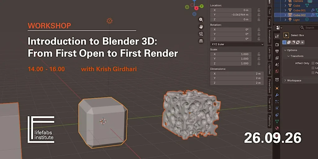 Introduction to Blender 3D : From First Open to First Render