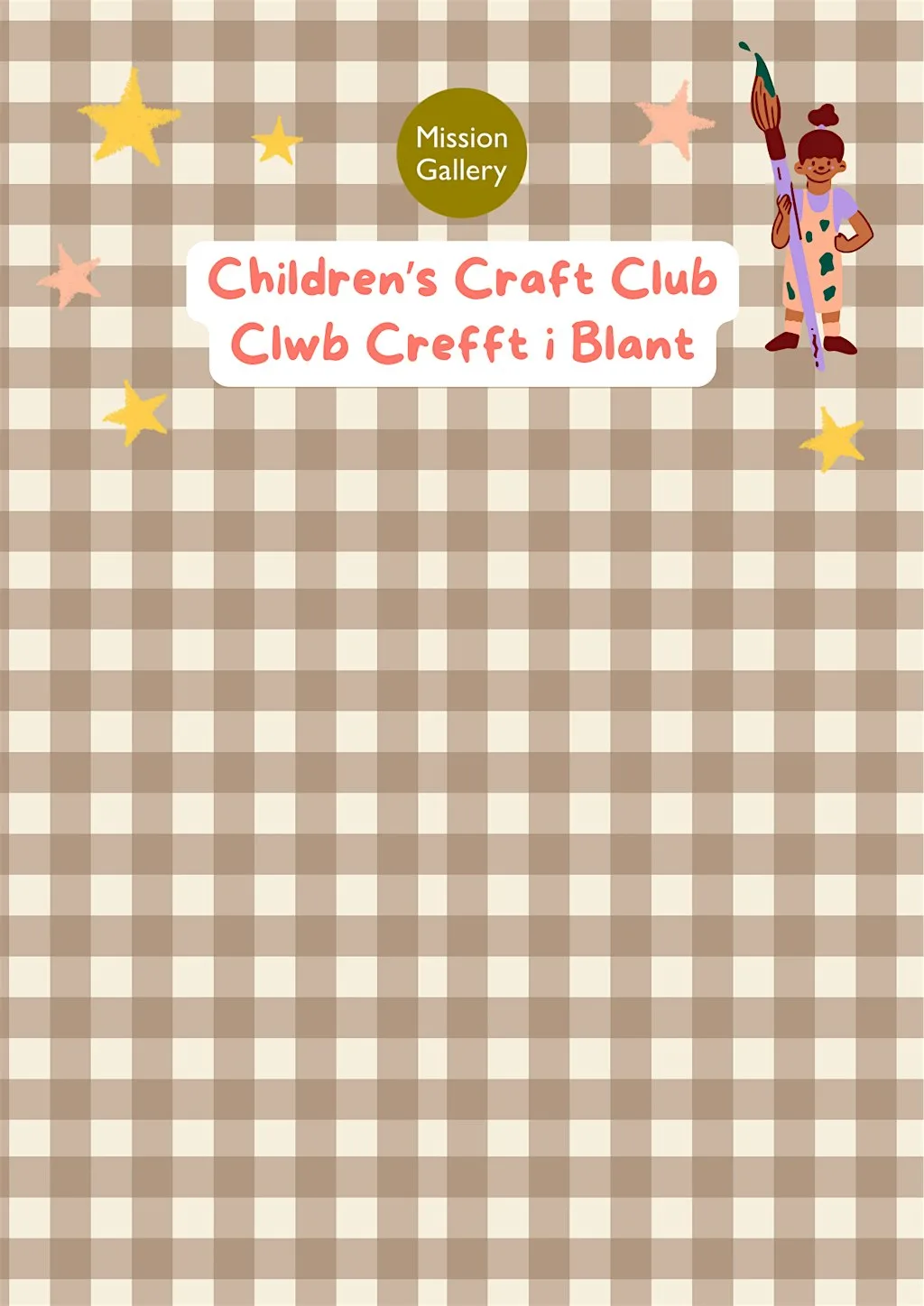 Children's Craft Club | Clwb Crefft i Blant at Mission Gallery