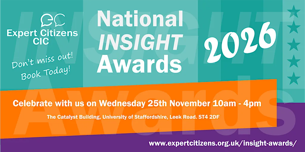 Expert Citizens National INSIGHT Awards 2026 at The Catalyst Building, University of Staffordshire