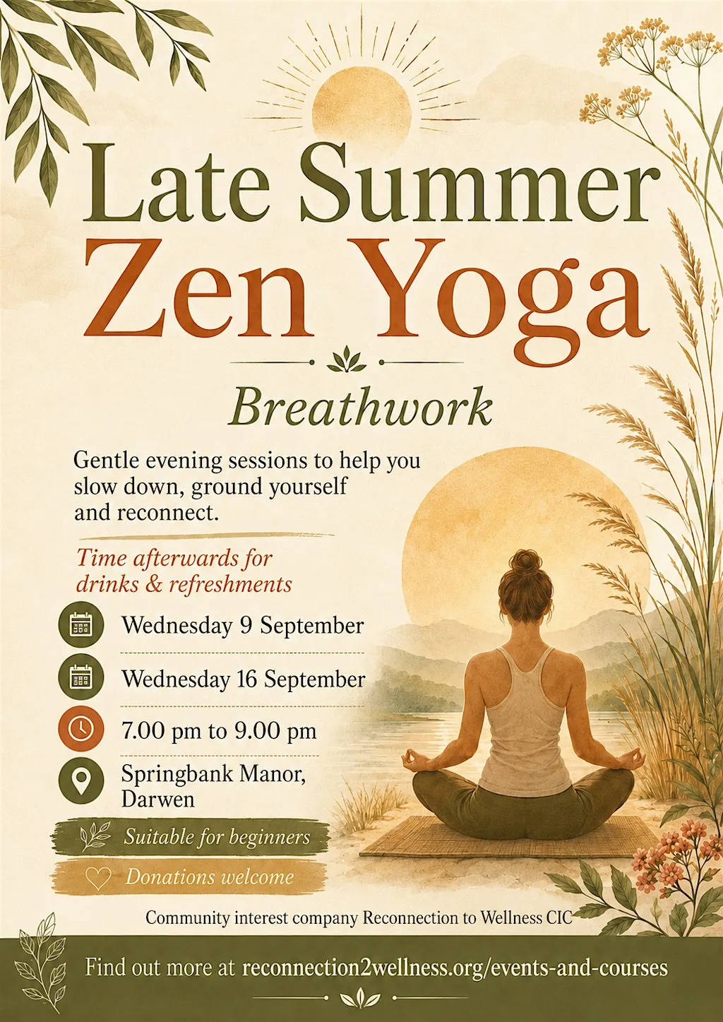 Late Summer Zen Yoga & Breathwork at Springbank Manor
