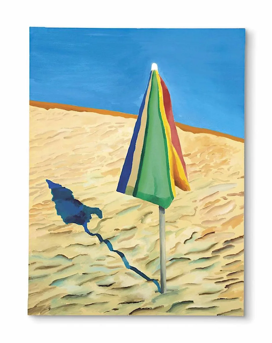 Art Class Paint Night - acrylic masterpiece - hockney beach umbrella at re-imagine