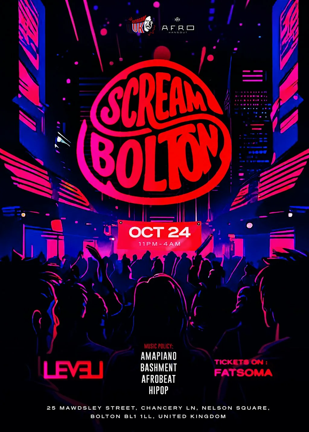 SCREAM BOLTON - SAT 24th OCT 2026.