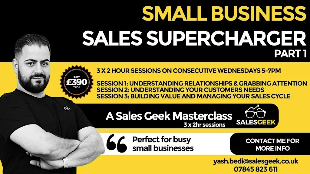 Sales Geek Small Business Sales Supercharger - Part 1 at Oaklands College Smallford