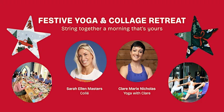 Festive Yoga & Collage Retreat | Collé x Yoga with Clare at Horton & Chalbury Village Hall