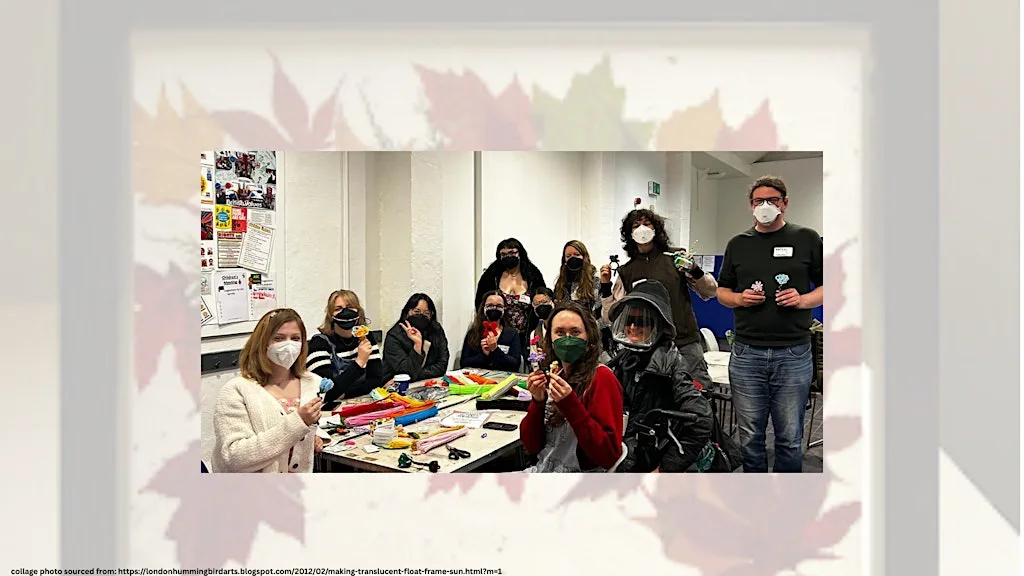 Autumnal Leaf Collages: COVID-Safe Social with Breathe Easy London