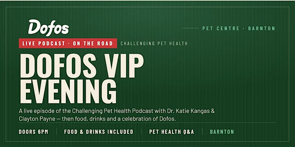 Dofos Vip night at Barnton with the Challenging Pet Health Live (podcast)