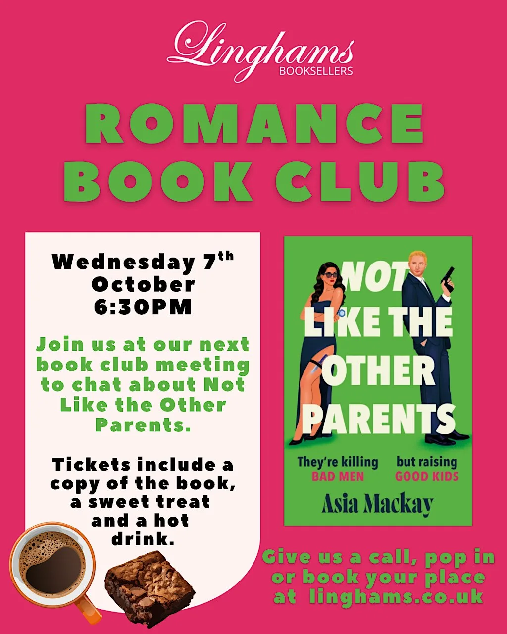 Linghams Romance Book Club- October at Linghams Booksellers