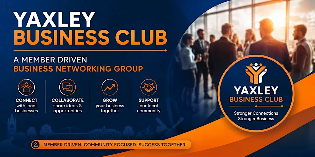 Yaxley Business Club Monthly Networking Meeting (Free To Attend) at Yaxley Football Club