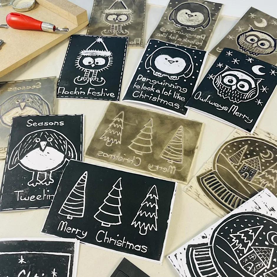 Lino Printing Workshop: Festive Christmas Cards