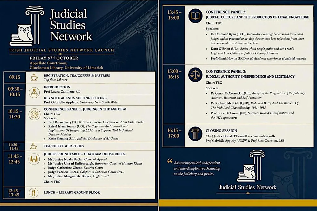 Irish Judicial Studies Network Launch at Glucksman Library, University of Limerick