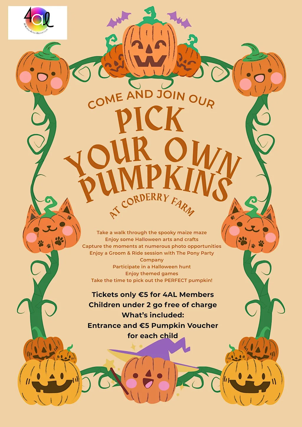 4AL Pick Your Own Pumpkin at Corderry Farm at Corderry Fruit Farm - Pick your Own