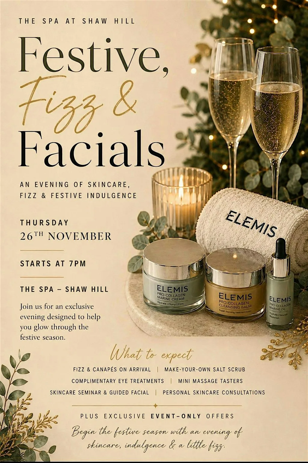Festive Fizz and Facials
