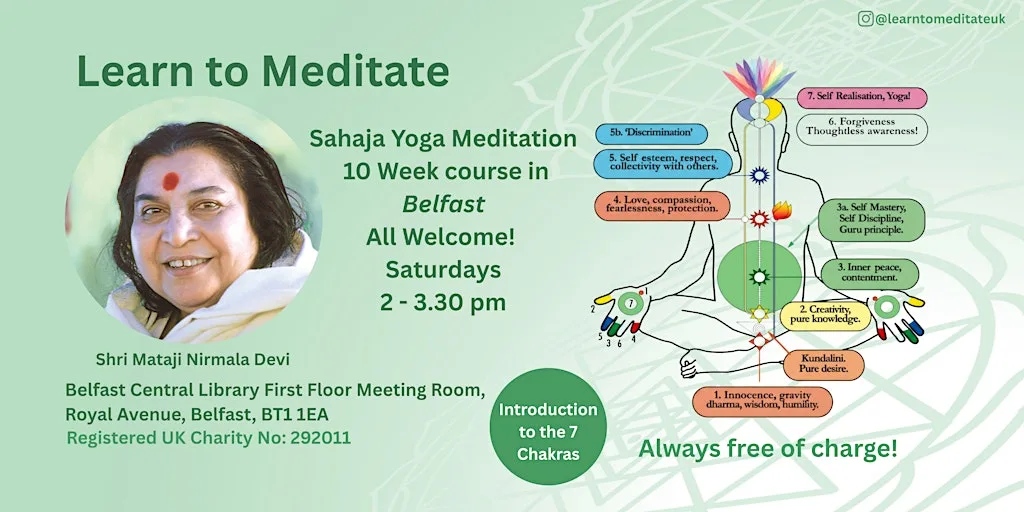 Learn to Meditate in Belfast - Free 10 Week Course - the 7 Chakras at Belfast Central Library
