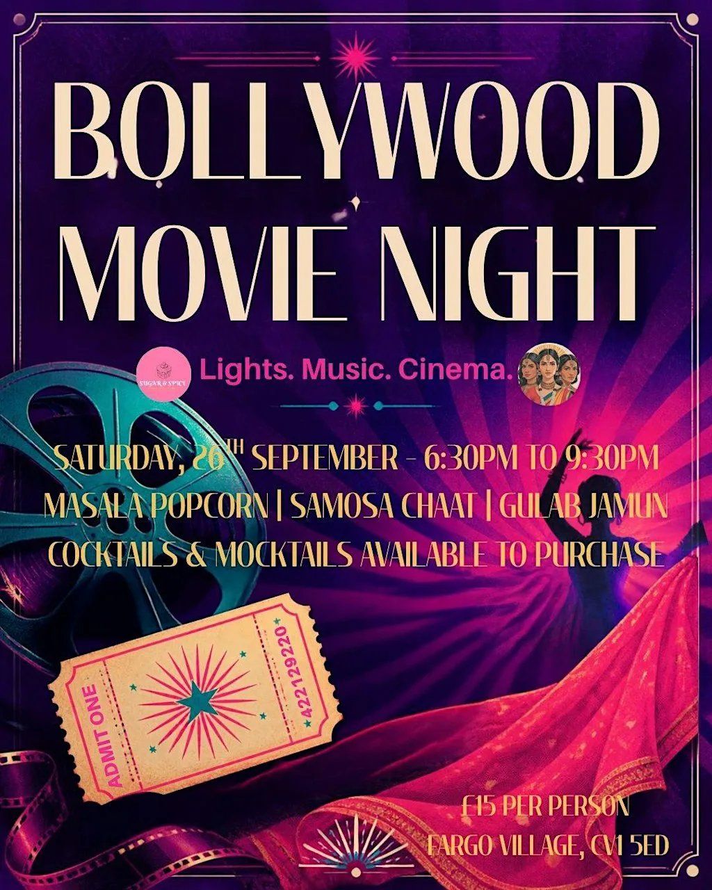 Bollywood Movie Night with Sugar & Spice