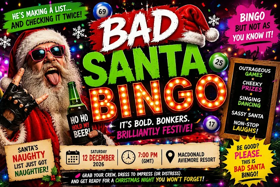 Bad Santa Bingo at Macdonald Aviemore Resort