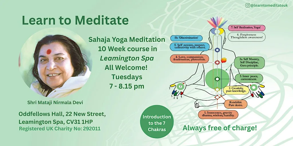 Learn to meditate - Free 10 Week Course - Leamington Spa - the 7 Chakras