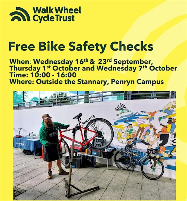 FREE Bike Safety Checks at Courtyard area between the SU office and Stannary