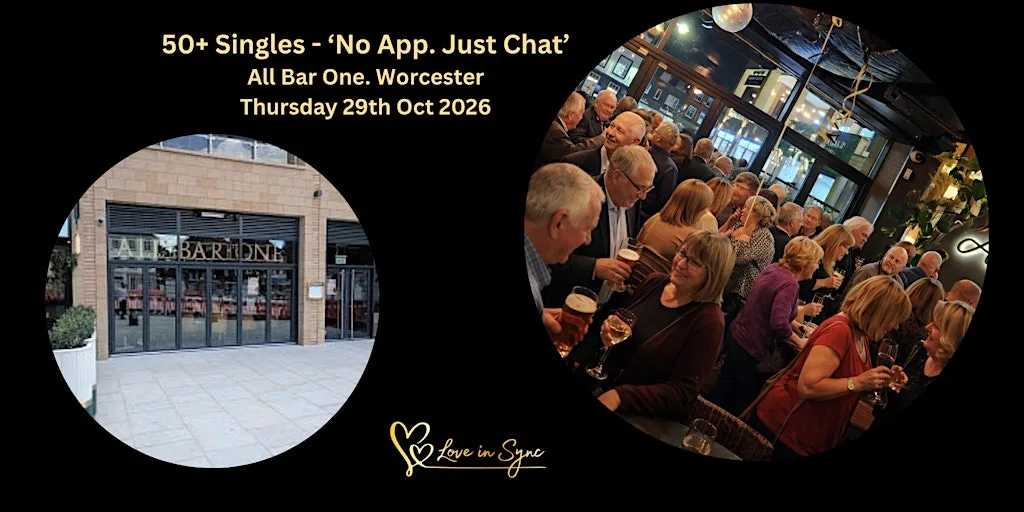 50+ No App Just Chat Singles Social at All Bar One, Worcester at All Bar One Worcester