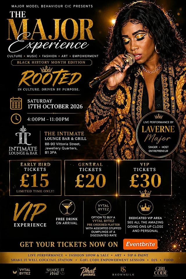 THE MAJOR EXPERIENCE - ROOTED — Black History Month Edition at INTIMATE LOUNGE & BAR