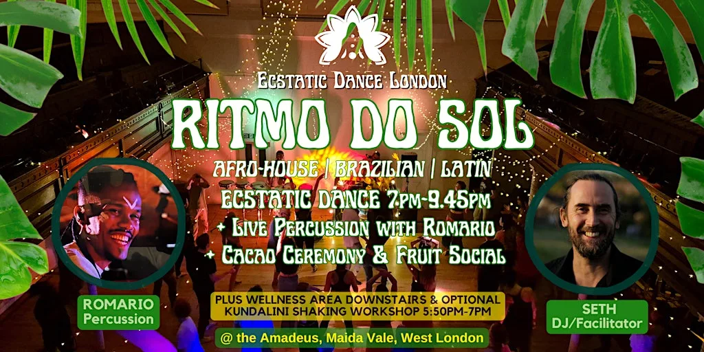 RITMO DO SOL: Afro-House/Brazilian infused Saturday Night Dance & Cacao
