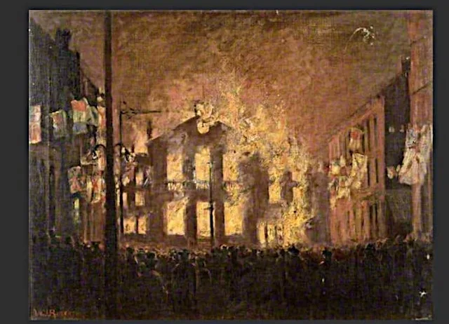 Burning of the Town Hall 1919 - Historical Walk at Luton Town Hall