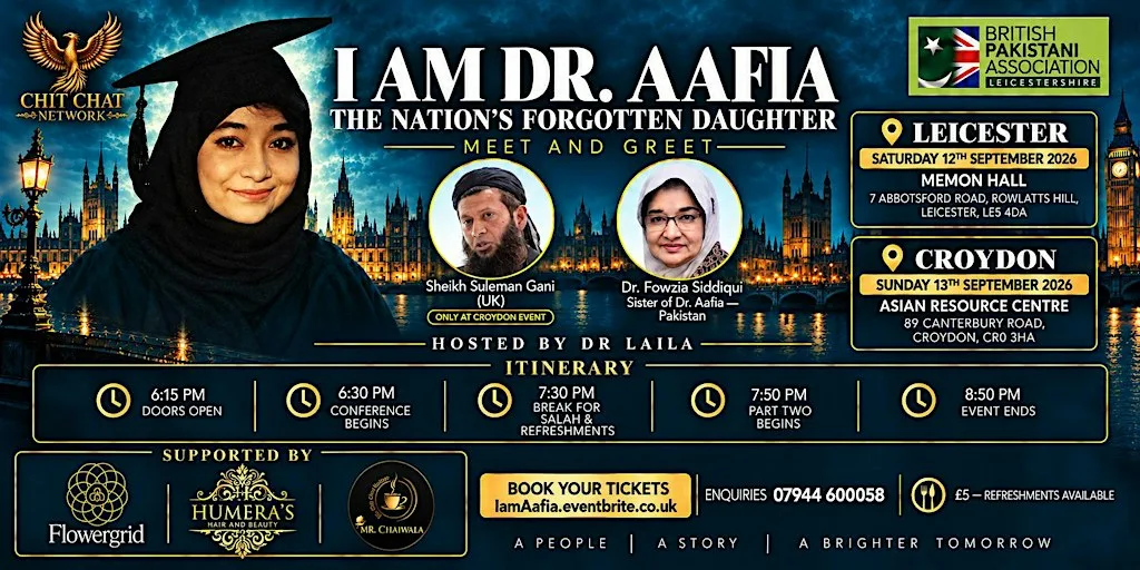 Meet and Greet with Dr Fowzia Siddiqui, the sister of Dr Aafia Siddiqui