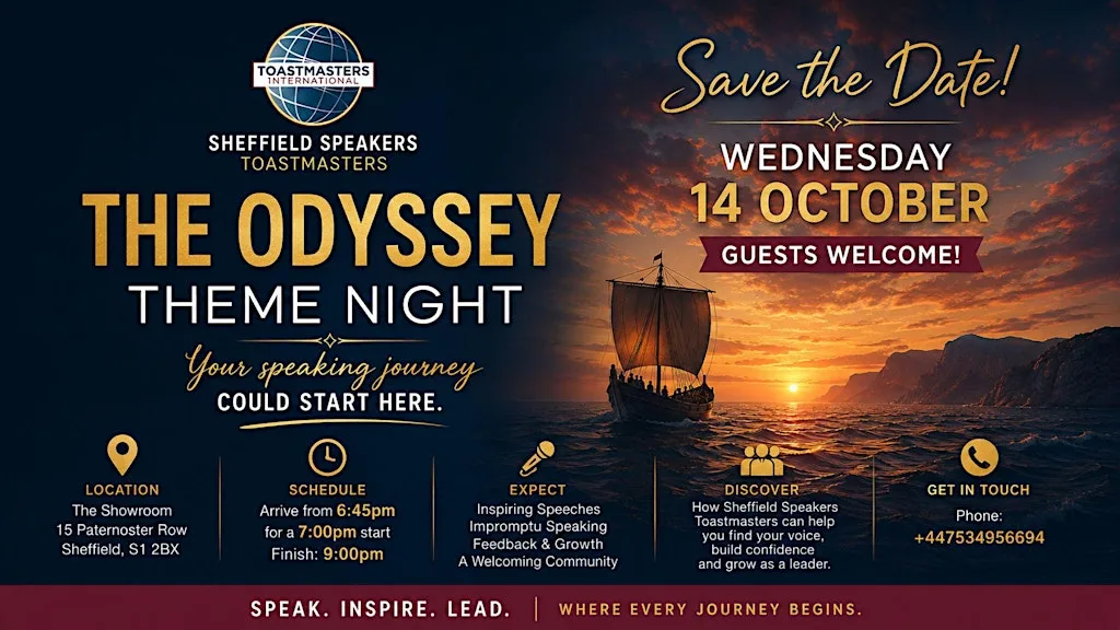 The Odyssey – Your Public Speaking Journey Starts Here at Showroom Cinema
